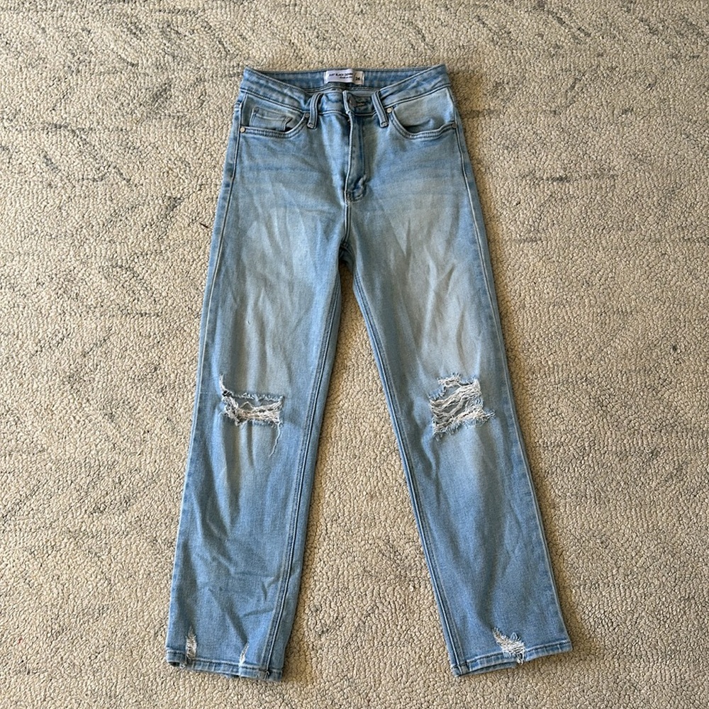 Women's Just Black Denim Light Blue Jeans